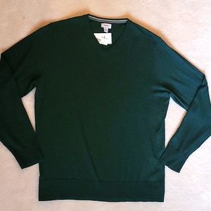NWT Green v neck sweater sz XL